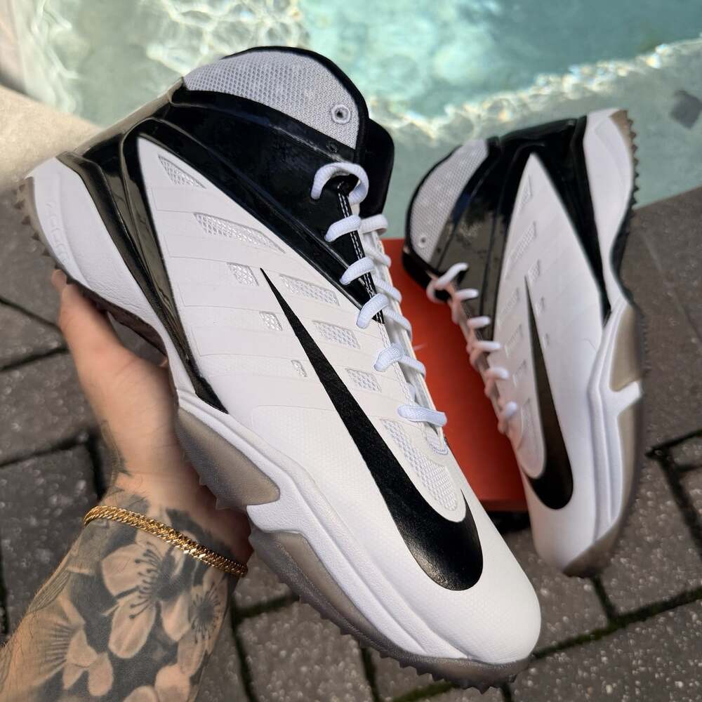 SIZE 13 NIKE VAPOR PRO 3/4 SPEED TURF FOOTBALL SHOES 527878-100